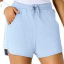 Sweat Shorts for Women - Athletic Workout Runing Dolphin Shorts with Pockets for Gym Lounge Summer XS