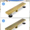 Titanium Gold Shower Drain 24 Inch, 304 Stainless Steel Linear Shower Drain with Removable Capsule Pattern Grate - Adjustable Rectangular Brushed Shower Floor Drain with Hair Strainer