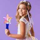 ArtCreativity 10 Inch Light Up Star Magic Wand for Kids - Magical Fairy Princess Costume Prop, Toy for Girls - Multi-Color Flashing LEDs - Batteries Included - Blue