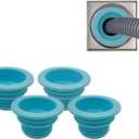 4 Pcs Drain Pipe Hose Seal Deodorant Silicone Plug, Washing Machine Drain Hose Seal Plug, for Bathroom Kitchen Laundry Pipe Sewer Seal(Blue)
