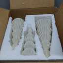 5 Pieces Christmas Velvet Trees Set Modern Christmas Decor 4 Szies Christmas Velvet Cone Trees Table Decoration Winter Decoration for Entryway Mantle Farmhouse(Creamy White)