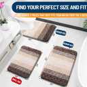 OLANLY Bathroom Rug Set 2 Piece, Soft Absorbent Microfiber Bath Rug Set, Non-Slip, Machine Wash Dry, Plush Shaggy Bath Mats for Bathroom (30"x20"+24"x16", Brown)
