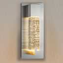 WOSHITU LED Wall Sconce Light: 11 Inch Nickel Modern Sconces Wall Lighting 3000K Dimmable Crystal Wall Lamps Indoor Bathroom Sconce Wall Mount Light Fixtures for Living Room/Bedroom/Hallway