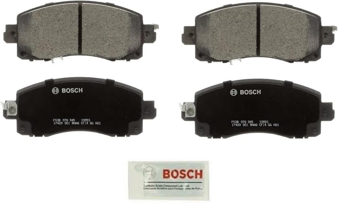 BOSCH BC2045 QuietCast Premium Ceramic Disc Brake Pad Set - Compatible with Select Subaru Crosstrek, Forester, Impreza, Legacy, Outback; FRONT