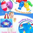 Montessori Toys for 1 Year Old, Toddler Fishing Game with Stacking Cups, Learning Educational Toys for 1 2 Year Old Boy Girl Birthday Gifts, Baby Toy 12-18 Months, Sensory Sorting Toy for Toddlers 1-3