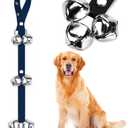 BLUETREE Dog Doorbells Premium Quality Training Potty Great Dog Bells Adjustable Door Bell Dog Bells for Potty Training Your Puppy The Easy Way - 7 Extra Large Loud 1.4 DoorBells, Navy
