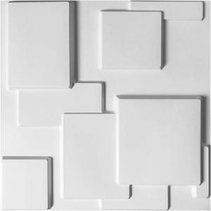 Art3d Decorative Tiles 3D Wall Panels for Modern Wall Decor, Magic Square-White, 12 Panels 32 Sq Ft
