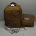 Savior Equipment SEMA Compact Tactical Range Pistol Backpack w/ 3 Gun Rug Sleeve (18" x 14" x 10", Flat Dark Earth Tan)