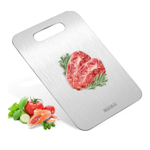 Stron- Dura Cutting Board - 304 Food Grade Stainless Steel Cutting Boards for Kitchen- for cutting Meat, Fruit, Vegetables, Outdoor or Indoor 11.5" X 8" (1, Small)