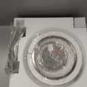 WUZUPS Chandelier Rustic Farmhouse Industrial Round Ceiling Pendant LED Light Fixture with Clear Glass Shades for Dining Room Kitchen Island Foyer Entryway, H 17" x W 13.4", E26 Base, Brushed Nickel