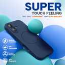 Miracase Magnetic for iPhone 17 Case, Compatible with MagSafe, Integrated Silicone Camera Control Cover, 3.0mm Thicken Shockproof Drop Protection Phone Case for 17,Dark Blue