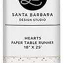 Santa Barbara Design Studio Disposable Paper Table-Runner Dinner Party Table Cover Roll, 25' L x 18" W, Hearts