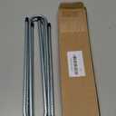 Rebar-Stakes-12-Inch, Ground Stakes Heavy Duty U-Hook Galvanized Anti-Rust Ground Anchors for Camping Tent Trampoline Accessories Dog Fence Chicken Coop Deer Fence 4pcs