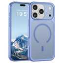 SUPFINE Magnetic for iPhone 17 Pro Case (Compatible with MagSafe)(Military Grade Drop Protection)(Camera Protection) Translucent Matte Shockproof Phone Cover 2025,Blue Purple