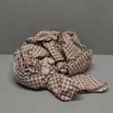 Mindsoft Brown Gingham Ruffled Tablecloth 84 x 60 Inches Rectangle Cotton Linen Checkered Table Cloth Buffalo Plaid Farmhouse Vintage Decorative Tablecover for Picnic Kitchen Dining Room Home Party