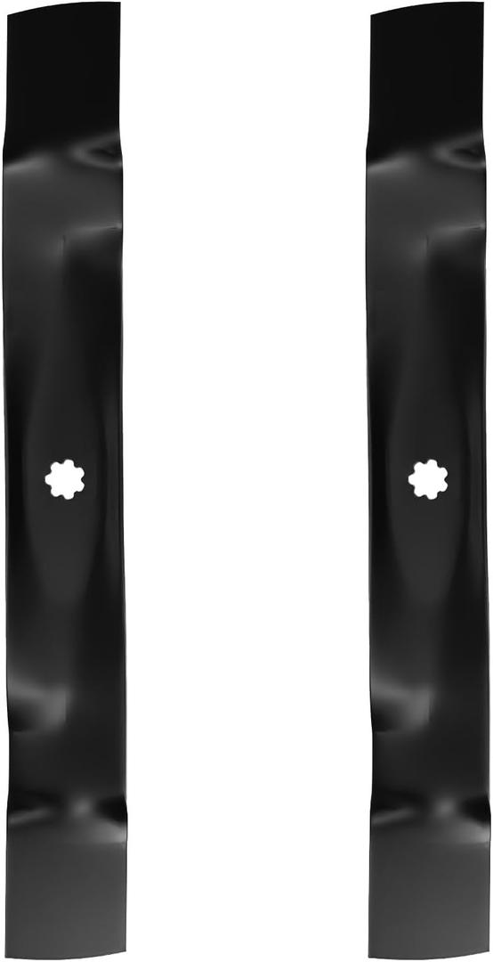 GY20850 42" Mulching Mower Blades for John Deere D105 D130 S100 S110 S240 LA115 X300 E100 E110 LA135 Replace GX22151 AM137328 AM137333 AM141033 GX21694 M149422 42 inch Deck Lawn(7-Point Star), Black