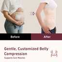 Cmipeob 3 In 1 Postpartum Belly Band Abdominal Binder Post Surgery C Section Belly Binder Post Partum Hysterectomy Belly Support Wraps Postpartum Waist Trainer Essentials After Birth Beige, XXX-Large