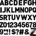 184 Pcs Large Vinyl Letter Sticker 6" Big Alphabet Number and Symbol Sticker Self Adhesive Removable Letter Decal for Christmas Bulletin Board Classroom Decor Poster Window Door Mailbox(Black)