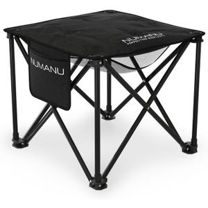 NUMANU Oversized Padded Camping Stool for Adults, Thick Padded 18.5" Heavy Duty Outdoor Camp Chairs with Anti-Slip Feet & Carry Bag, Folding Ottoman Foot Rest for Travel, Max 500lbs (1PK (1x Seat))