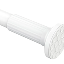 Umimile Tension Curtain Rod, 51-86 inches Adjustable Spring Shower Tension Curtain Rod, Stainless Steel Closet Rod for Windows or Shower, No Drilling, No Rust, Easy to Install, White