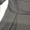Women's Long Sleeve Mini Dress Pearl Square Neck Ruffle Hem Short Dress Bride Party Club Elegant Dresses M