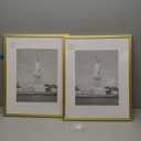 ENJOYBASICS 16x20 Picture Frame, Display Poster 11x14 with Mat or 16 x 20 Without Mat, Wall Gallery Photo Frames, Gold, 2 Pack