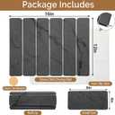 Small Stone Dish Drying Mat for Kitchen Counter, 2 PCS 16"12" & 8"x4" Quick Dry Stone Mats, Foldable Water Absorbing Diatomaceous Earth Drying Dish Pad for Countertop Bottles Utensils Cups(Dark Gray)