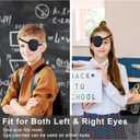 2PCS Eye Patch, Adjustable Eye Patches, Medical Eye Patch, Amblyopia Lazy Eye Patches for Left or Right Eyes, Black