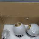 BYOLIIMA Industrial Mid Century Wall Sconce Set of 2 with White Globe Glass Shades Modern Bathroom Vanity Wall Lamp Black and Gold Finished Wall Light Fixture
