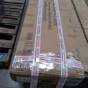 KEIKI Queen Size Metal Loft Bed Frame with Grid & Staircase & Built-in Storage Shelves & Wardrobe, Loft Bed with Solid Slats & Guardrail, No Box Spring Required, Easy Assembly, for Bedroom, Black