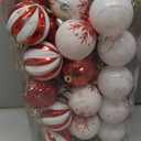 Christmas Ornaments Balls - 30 Pcs 2.4 Inch Shatterproof Plastic Christmas Balls Sets, Red & White Small Christmas Tree Balls Hanging Ornaments for Holiday Wreath Party Christmas Tree Decor