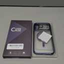 Magnetic for iPhone 17 Pro Max Case with Glitter Integrated Lens Protection, [Glossy Bumper & Shiny Magnetic Ring] [Compatible with Magsafe] Cute Women Girly Phone Case for iPhone 17 Pro Max Blue