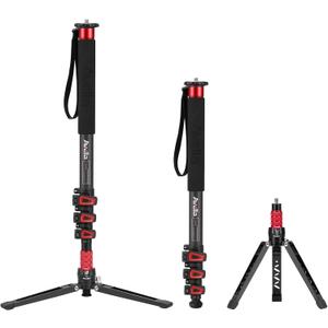Avella C324D Carbon Fiber 67 Inch Camera Monopod Professional Telescopic Video Monopods Base Tripod for Canon Nikon Sony Olympus Panasonic DSLR Camera