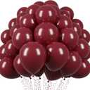 Voircoloria 110pcs Burgundy Balloons 12inch Maroon Latex Party Balloons for Graduation, Thanksgiving Day, Autumn Fall Theme Party, Wedding, Birthday, Valentines, Baby Shower Decorations