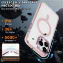 OKBUOK for iPhone 14 Pro Max Case [Compatible with Magsafe],Girls Women Clear Magnetic Case Silicone Shockproof Protective Cover with Pattern Classic Pink