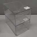 STORi Audrey Stackable Clear Bin Plastic Organizer Drawers | 2 Piece Set | Organize Cosmetics and Beauty Supplies on a Vanity | Made in USA (4.5" Tall)