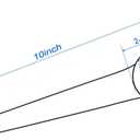 Yoogu 10 inch Recliner Handle Lever Replacement Kits 5/8 inch Square Mount with 5-3/10 inch Drive Tubes Include Screw (Glossy)
