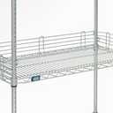 Nexel Wire Shelf Ledge 4 Foot Chrome Shelfs 3 pcs