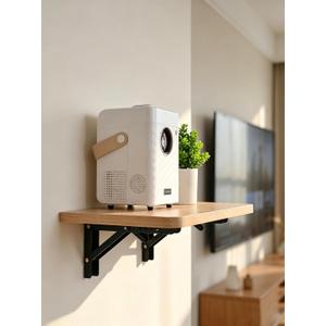15.7" Floating Wall Shelf, Heavy-Duty Foldable with Bracket, 9.5 inches x 15.7 inches x 4.5 inches