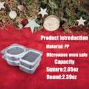 Double Compartment Condiment Container with Lid Double Compartment Snack Containers Double Compartment Snack Containers for to-go Sauce, Sampling, Travel Snack (Transparent 20PCS)