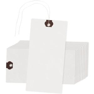 INNOVART Kevlar Shipping Tags, 3 1/4" x 1 5/8", White, HDPE Plastic, Waterproof & Tear-Resistant, Pre-Wired, Case of 1000