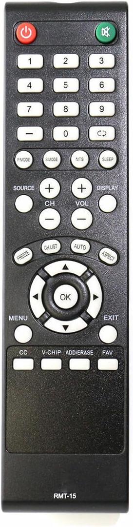 RMT-15 Replace Remote Control fit for Westinghouse TV LD-4080 LD-4070Z LD-4055 LD-4065 LD-5580Z VR-3730 VR-3226 AIDITIYMI
