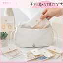 Abbylike 18 Pcs Small Velvet Jewelry Pouch for Travel 4 x 4 Inch Mini Clear Jewelry Bags Traveling PU Leather Velvet Organizer Bags (White)