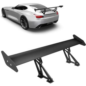 Seeutek GT Wing Spoiler 43.3 Inch Lightweight Aluminum Single Rear Wing, Adjustable Angle Car Spoiler Universal, Rear Spoiler for Cars Single Deck Black