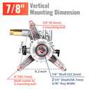 YAMATIC 7/8" Shaft Vertical Pressure Washer Pump Rear Inlet/Outlet 3000 PSI @ 2.5 GPM Replacement Pump for Power Washers, Compatible with 308653045, 308653052, 308653078, GCV190 and more