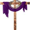 Lineshading 71 Inch Easter Wood Cross Extra Large Standing Cross Decoration Wooden Jesus Christ Catholic Crafted Supplies He Is Risen Outdoor Decor for Easter Party Wedding Churchr