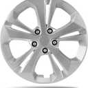 17 Inch ABS Hubcaps for 2024-2026 Chevrolet Trax LS, Fits OEM Steel Wheel #42728011, Direct Replacement GM #42849058, Gloss Silver Wheel Covers 4-Pack