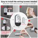 Sanjie Door Alarms When Opened,Door Window Alarm Sensors for Kids Safety/Home Security/Pool/Garage/Dementia/Toddler/Travel Security,Easy to Install,Volume Control/Loud Alert,Long Battery Life,3 Pack