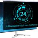 24 Inch Computer Privacy Screen for 16:9 Monitor, Anti-Blue Light Monitor Privacy Screen Filter, Anti-UV Computer Hanging Shield, Universal 23.6'', 23.8'', 24''