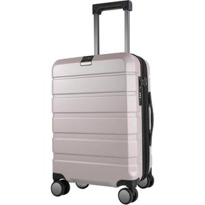 KROSER Hardside Expandable Carry On Luggage with Spinner Wheels & Built-in TSA Lock, Durable Suitcase Rolling Luggage with USB Port, Carry-On 20-Inch, Matte Purple/Pink